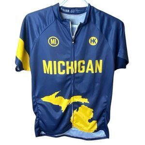 Hill Killer Mens Navy Michigan Cycling Jersey Size 2XL NWT